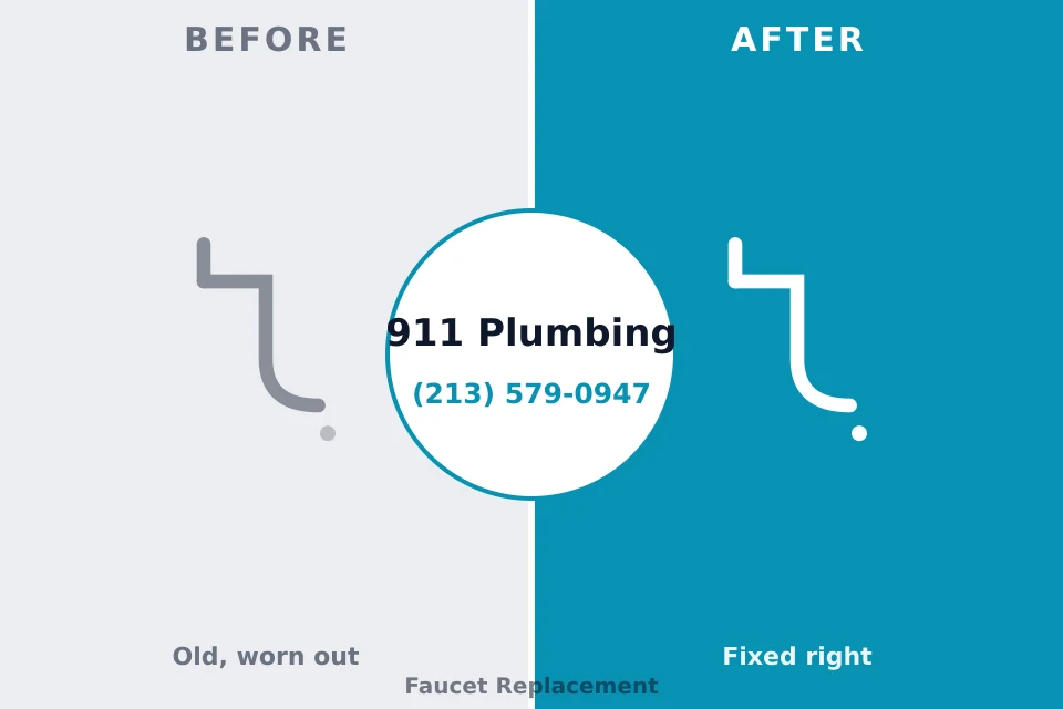 Before and after: plumbing repair Parker, SD